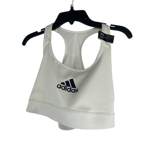 Adidas NWT Women's Power MS Training Sports Bra 36AC White Racerback Workout - Picture 1 of 9